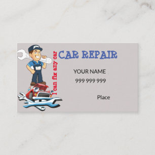 Reparatie van auto's, één kant eenvoudig visitekaartje