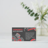 Reparatie van auto's - monteur visitekaartje (Staand voorkant)