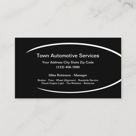 Reparatie van auto's visitekaartje (Voorkant)