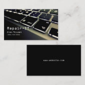 Reparatie van computer, technicus, laptop, Visitek Visitekaartje (Voorkant / Achterkant)