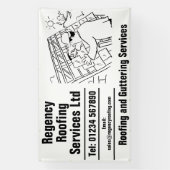 Reparatie van daken en goten spandoek (Verticaal)