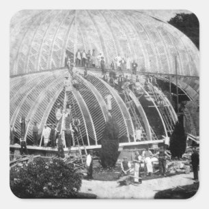 Reparatie van het Grote Conservatorium in Chatsw Vierkante Sticker