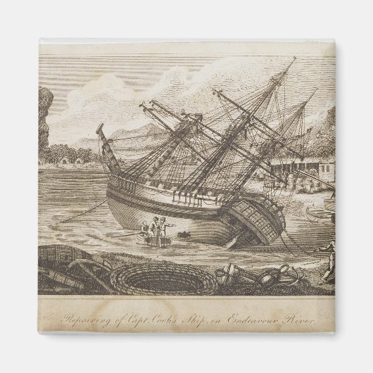 Reparatie van het schip Kapitein Cooks Magneet (Voorkant)