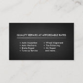 Reparatie van mechanische auto's visitekaartje (Achterkant)