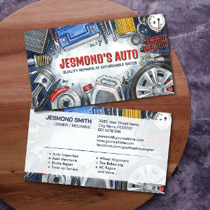 Reparatie van motorvoertuigen - Monteur Visitekaartje