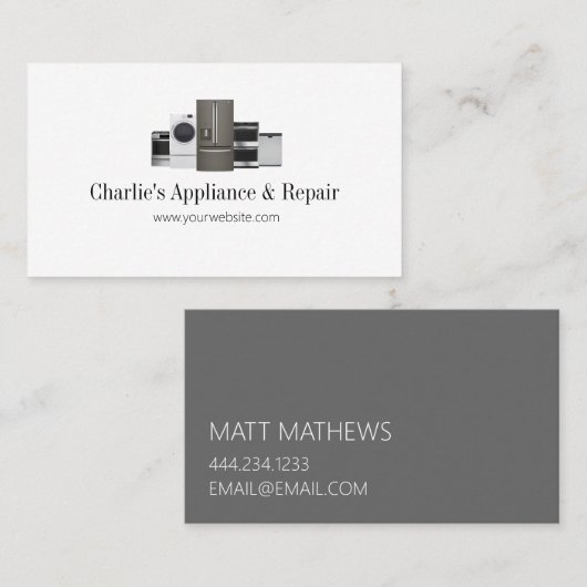 Reparatie van toestellen  visitekaartje (Voorkant / Achterkant)