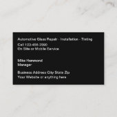 Reparatie van wolauto's visitekaartje (Achterkant)