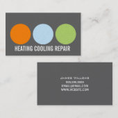 Reparatie voor verwarming en airconditioning visitekaartje (Voorkant / Achterkant)