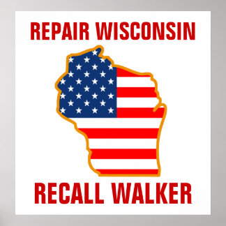 Reparatie Wisconsin, Recall Walker Poster
