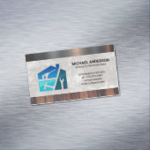 Reparatieapparatuur | materiaal van houtmetaal magnetisch visitekaartje (Voorbeeld)