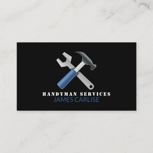 Reparatiegereedschap, handyman visitekaartje (Voorkant)