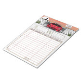 Reparatielog voor auto notitieblok (Schuin)