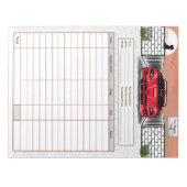 Reparatielog voor auto notitieblok (Voorkant)