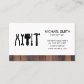 Reparatieprogramma's | Houten planken Visitekaartje (Voorkant)