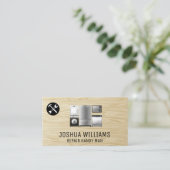 Reparatieprogramma's | Toestellen | Houtkorrels Visitekaartje (Staand voorkant)