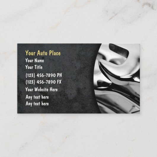 Reparatieprogramma's voor auto's visitekaartje (Voorkant)