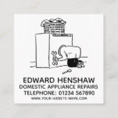 Reparaties en onderhoud van binnenlandse apparaten vierkante visitekaartje (Voorkant)