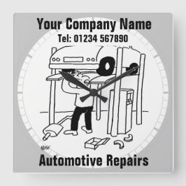 Reparaties voor auto's vierkante klok