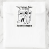 Reparaties voor auto's vierkante sticker (Tas)