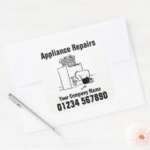 Reparaties voor binnenlandse apparaten vierkante sticker (Envelop)