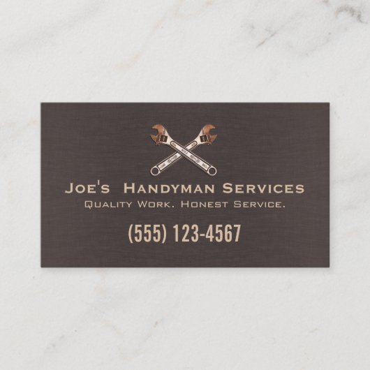 Reparatieservice Handyman Home Improvement Visitekaartje (Voorkant)