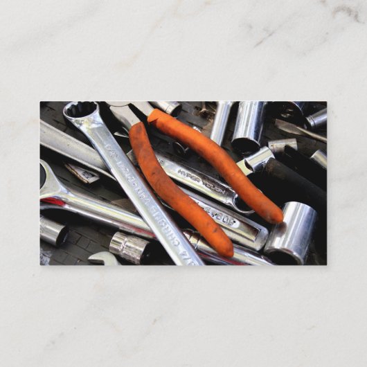 Reparatieservice Wrench & Gereedschap Visitekaartje (Achterkant)