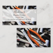 Reparatieservice Wrench & Gereedschap Visitekaartje (Voorkant / Achterkant)