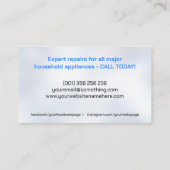 Reparatieservices voor apparaten visitekaartje (Achterkant)