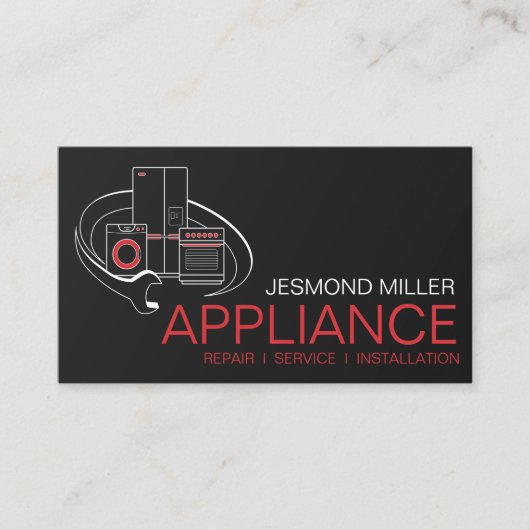 Reparatieservices voor apparaten visitekaartje (Voorkant)