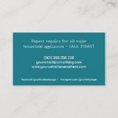 Reparatieservices voor apparaten visitekaartje (Achterkant)