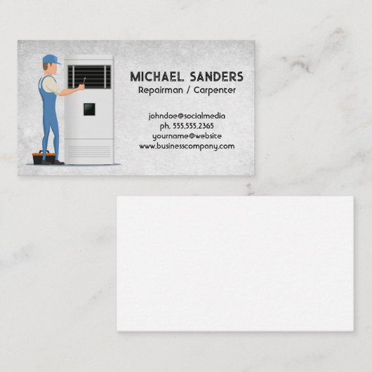 reparatiewerktuig visitekaartje (Voorkant / Achterkant)