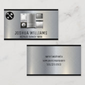 Reparatiewerktuigen | Toestellen Metalen achtergro Visitekaartje (Voorkant / Achterkant)