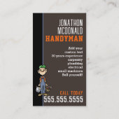 Reparator Handyman Fix-It Carpenter Painter Visitekaartje (Achterkant)