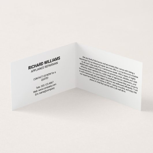 Reparator met moersleutel | Magnetrontoestel Visitekaartje (Binnen)