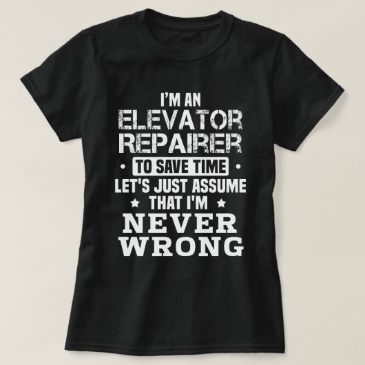 Reparator voor liften t-shirt (Design voorkant)