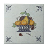 Repareer Antiek delft Fruit Basket Ceramic Tile Tegeltje (Voorkant)