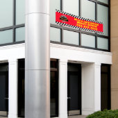 Repareer Autowerkplaats Met Uw Logo-ontwerp Spandoek (Buitenkant Gebouw)