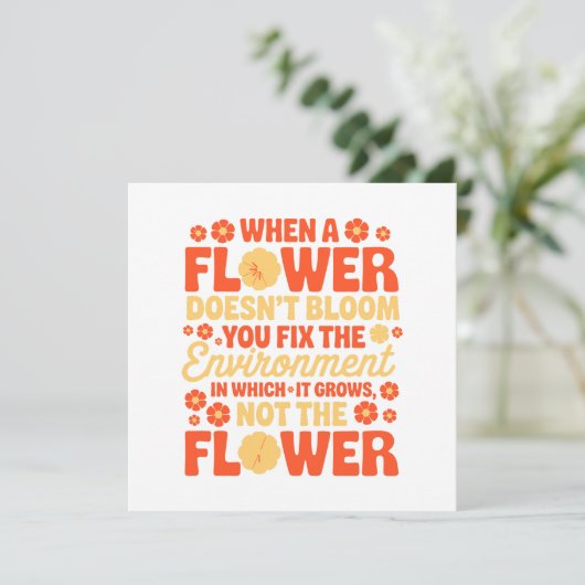 Repareer de omgeving, niet de bloem (Staand voorkant)