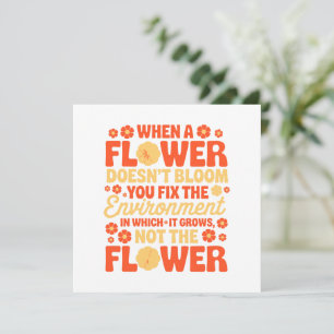 Repareer de omgeving, niet de bloem