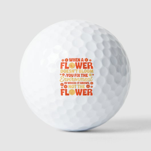 Repareer de omgeving, niet de bloem golfballen (Voorkant)