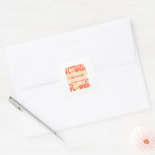 Repareer de omgeving, niet de bloem vierkante sticker (Envelop)