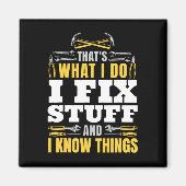 Repareer dingen en ik weet dingen grappige klusjes magneet (Voorkant)