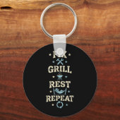 Repareer Grill Rust Herhaal Grappige Klusjesman Bb Sleutelhanger (Voorkant)