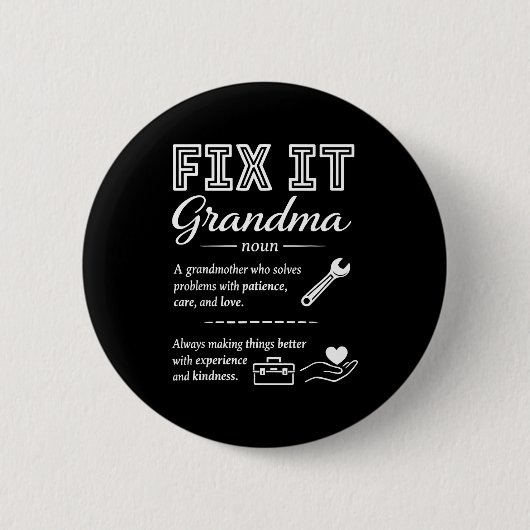 Repareer het oma definitie Moederdag oma  Ronde Button 5,7 Cm (Voorkant)