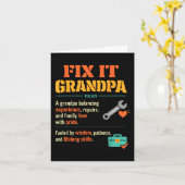 Repareer het Opa Handige reparatietools Definitie Kaart (Gele Bloem)