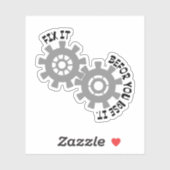 Repareer het voordat je het verliest sticker (Vel)