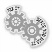 Repareer het voordat je het verliest sticker (Voorkant)