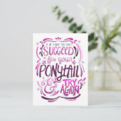 Repareer je paardenstaart en probeer het opnieuw briefkaart (Staand voorkant)