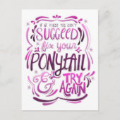 Repareer je paardenstaart en probeer het opnieuw briefkaart (Voorkant)