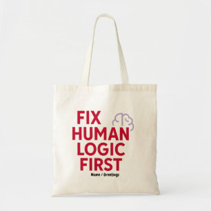 Repareer Menselijke Logica Eerst Minimaal Tech H Tote Bag